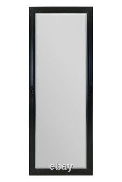 Miroir ancien vintage noir extra-large en longueur plein format 6ft x 2ft4 180cm x 70cm