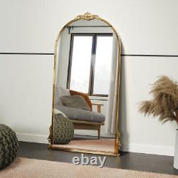 Miroir antique arqué de grande taille de 120/180cm pour la décoration de la maison, du salon et de la chambre à coucher