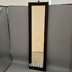 Miroir antique en bois plein longueur, grand, haut avec verre vieilli pour hall ou chambre