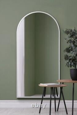 Miroir de Mur Arqué à Cadre Blanc Large 63 X 31 160 x 80cm MirrorOutlet