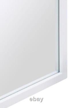 Miroir de jardin arqué en métal blanc large avec cadre 71 x 24 180 x 60cm MirrorOutlet