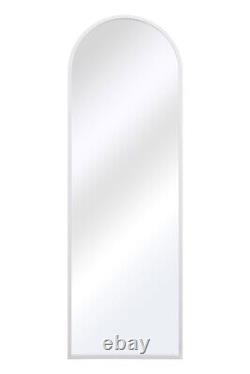 Miroir de jardin arqué en métal blanc large avec cadre 71 x 24 180 x 60cm MirrorOutlet