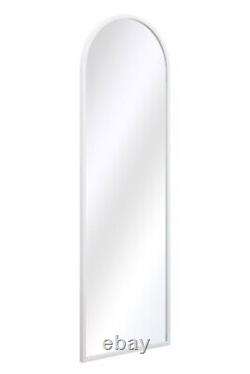 Miroir de jardin arqué en métal blanc large avec cadre 71 x 24 180 x 60cm MirrorOutlet