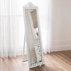 Miroir de sol pleine longueur shabby chic blanc Leighton 170cm x 45cm