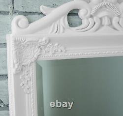 Miroir de sol pleine longueur shabby chic blanc Leighton 170cm x 45cm