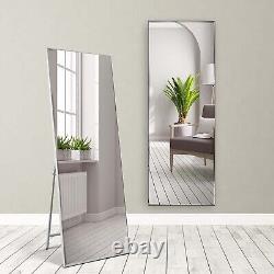 Miroir en pied avec cadre NOIR, grande taille 165x60 cm, miroir long pour mur ou sol