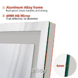 Miroir en pied/grand miroir sur pied/miroir mural LED taille réelle avec éclairage 160X50