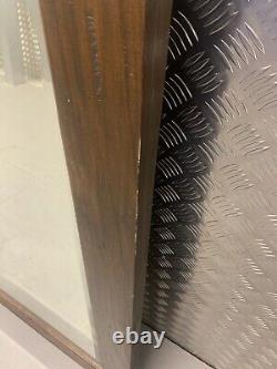 Miroir en teck récupéré de grande taille / XL à cadre en bois de teck avec bord biseauté, pleine longueur.