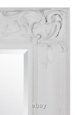 Miroir extra-large blanc plein longueur mural 7 pieds x 5 pieds (213 x 152 cm)