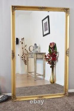 Miroir extra large en or antique de plein pied de 168 cm x 107 cm
