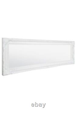 Miroir extra large pleine longueur mur blanc antique vintage 137cm x 46cm