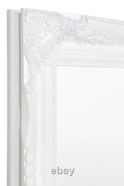 Miroir extra large pleine longueur mur blanc antique vintage 137cm x 46cm