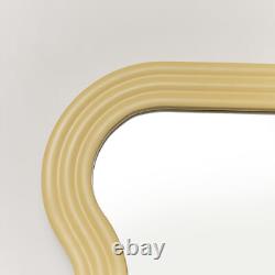 Miroir moutarde à vague de pleine longueur - Accessoires de chambre modernes de grande courbe