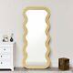 Miroir Moutarde En Vague Plein Longueur Accessoires De Chambre Moderne Courbe Large