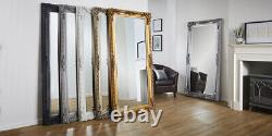 Miroir mural de grande taille 'Full Length Leaner Mirror Grand Louis' en Champagne, 180cm x 90cm
