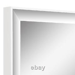 Miroir mural plein format, miroir rectangulaire blanc