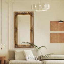 Miroir mural surdimensionné orné de Champagne pour le salon français ou le couloir
