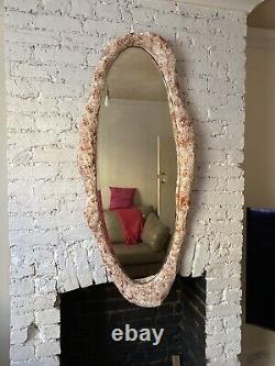 Miroir pleine longueur Grand miroir mural Antique Bord biseauté Cadre fait main
