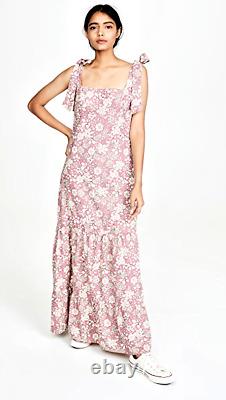 Modesens FREE PEOPLE dans la robe longue florale à fermeture éclair pour femme en ivoire LARGE