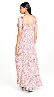 Modesens FREE PEOPLE dans la robe longue florale à fermeture éclair pour femme en ivoire LARGE