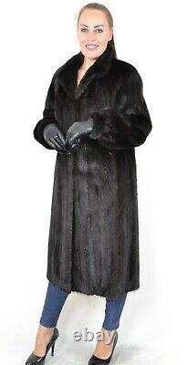 Nous2693 Real Mink Fur Coat Veste Pleine Longueur Taille Femme L Nerzmantel