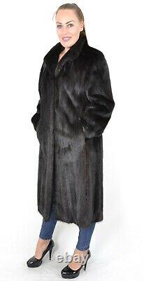 Nous2693 Real Mink Fur Coat Veste Pleine Longueur Taille Femme L Nerzmantel