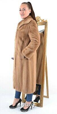 Nous3340 Amazing Mink Fur Coat Light Brown Full Length Taille L Nerzmantel Visone