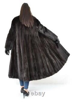 Nous3371 Magnifique Véritable Saga Mink Fur Coat Plein Longueur L Nerzmantel