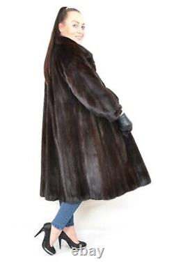 Nous3567 Véritable Blackglama Mink Fur Coat Longueur Complète Farmer Mink L Nerzmantel
