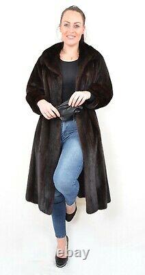 Nous3567 Véritable Blackglama Mink Fur Coat Longueur Complète Farmer Mink L Nerzmantel
