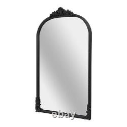 Page D'accueil Grand Noir Sculpté Encadré Arc Pleine Longueur Miroir Chambre À Coucher Mur Miroir