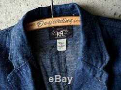 Polo Ralph Lauren Rrl Japonais Coton Lin Sportcoat Jacket Made In USA 790 $ +