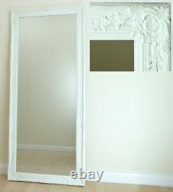 Portland Full Longueur Ornate Large Vintage Wall Leaner White Mirror 72cm X 160cm
