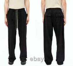 Rick Owens Drkshdw Mt Drawstring Long Pants Black Full Length Men's L From Japan