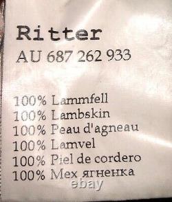 Ritter Autriche Full Length Lamb Skin Shearling Coat Taille Eu 46 (uk 14)