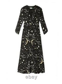 Rixo Moonlit Sky Print Katie Dress Large Perfect Condition Rrp 275