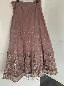 Robe De Mariée Rose Poussiéreuse Lehenga Pakistanais Nikkah Waleema Robe