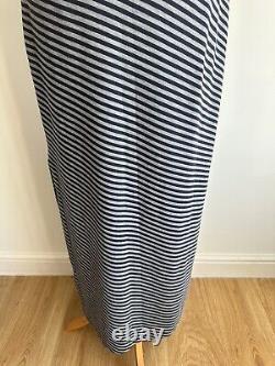 Robe Tommy Hilfiger x Gigi Hadid Taille L à rayures bleu gris Midi / Maxi Col montant