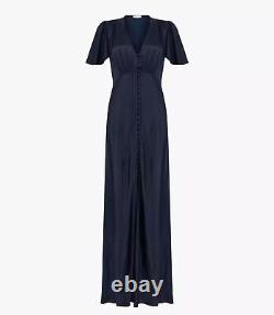 Robe fantôme marine Delphine taille grande BNWT PDSF 195 £