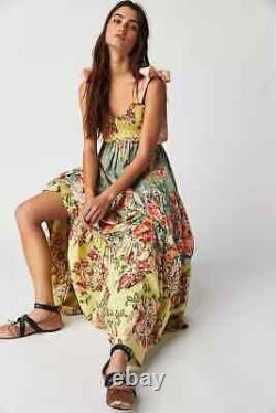 Robe longue à fleurs Free People Bluebell taille L, neuve avec étiquette, prix de vente recommandé de 158 livres sterling