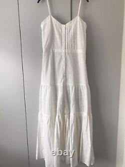 Robe longue blanche en broderie anglaise Veronica Beard, taille L