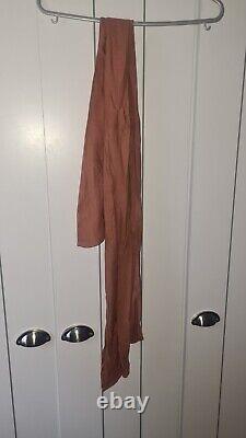 Robe longue en abaya en terracotta taille L 54