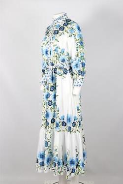 Robe longue en coton imprimé floral Borgo De Nor taille 12 au Royaume-Uni