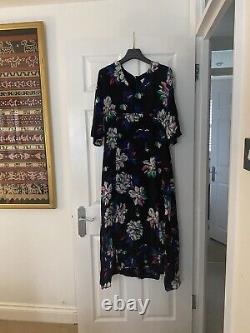 Robe longue en soie à motifs floraux Pyrus taille L