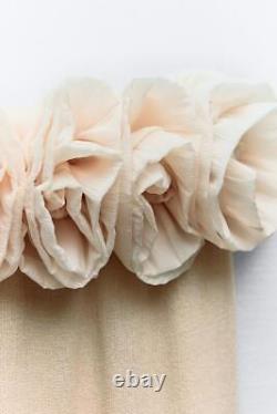 Robe longue en tricot floral Zara Beurre 3920/030 Taille L