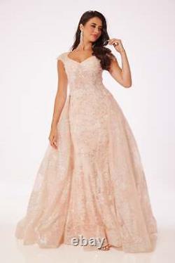 Robe longue rose pâle