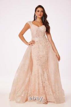 Robe longue rose pâle