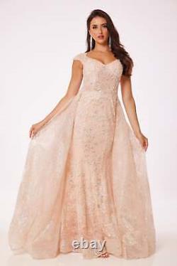 Robe longue rose pâle