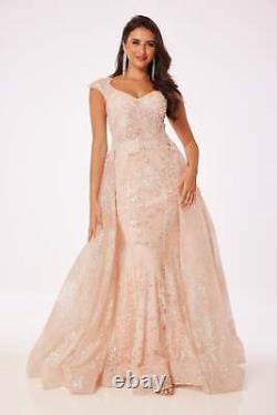 Robe longue rose pâle