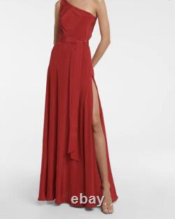 Robe longue une épaule Alexandra Miro ODETTA rouge taille S, M ou L, neuve avec étiquette